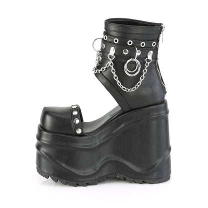 WAVE-22 *6" (152mm) Wedge PF Bootie Sandal, Back Zip