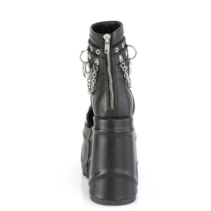 WAVE-22 *6" (152mm) Wedge PF Bootie Sandal, Back Zip