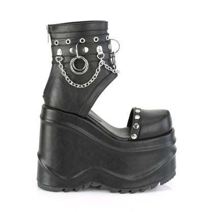 WAVE-22 *6" (152mm) Wedge PF Bootie Sandal, Back Zip