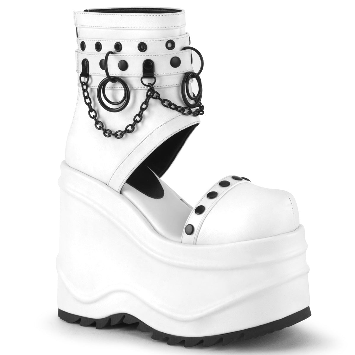WAVE-22 *6" (152mm) Wedge PF Bootie Sandal, Back Zip