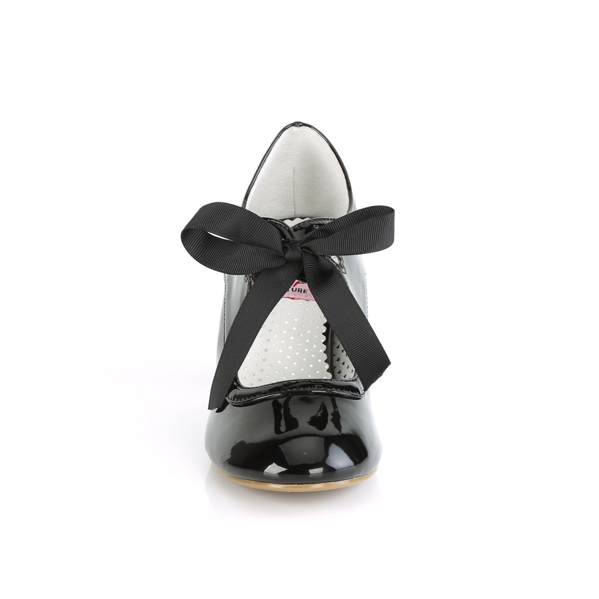 WIGGLE-32 *2 1/2" Cuben Heel Mary Jane Pump w/Ribbon Tie