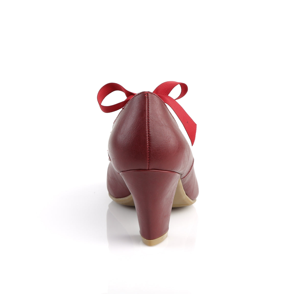 WIGGLE-32 **2 1/2" Cuben Heel Mary Jane Pump W/ Ribbon Tie