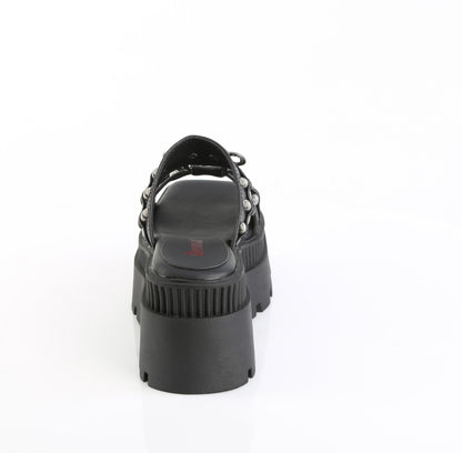 WRATH-08 3 1/4" Chunky Heel, 2" Square-Toe PF Slide Sandal