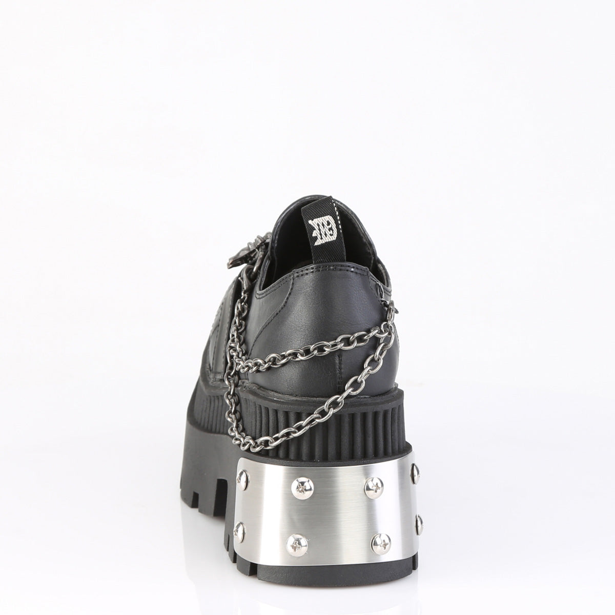 WRATH-42 3 1/4" Chunky Heel, 2" Square-Toe PF Loafer Shoe