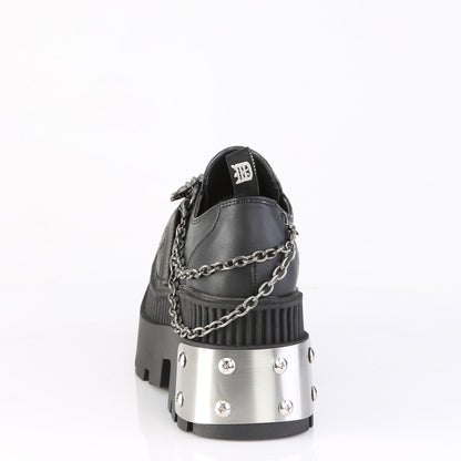 WRATH-42 3 1/4" Chunky Heel, 2" Square-Toe PF Loafer Shoe