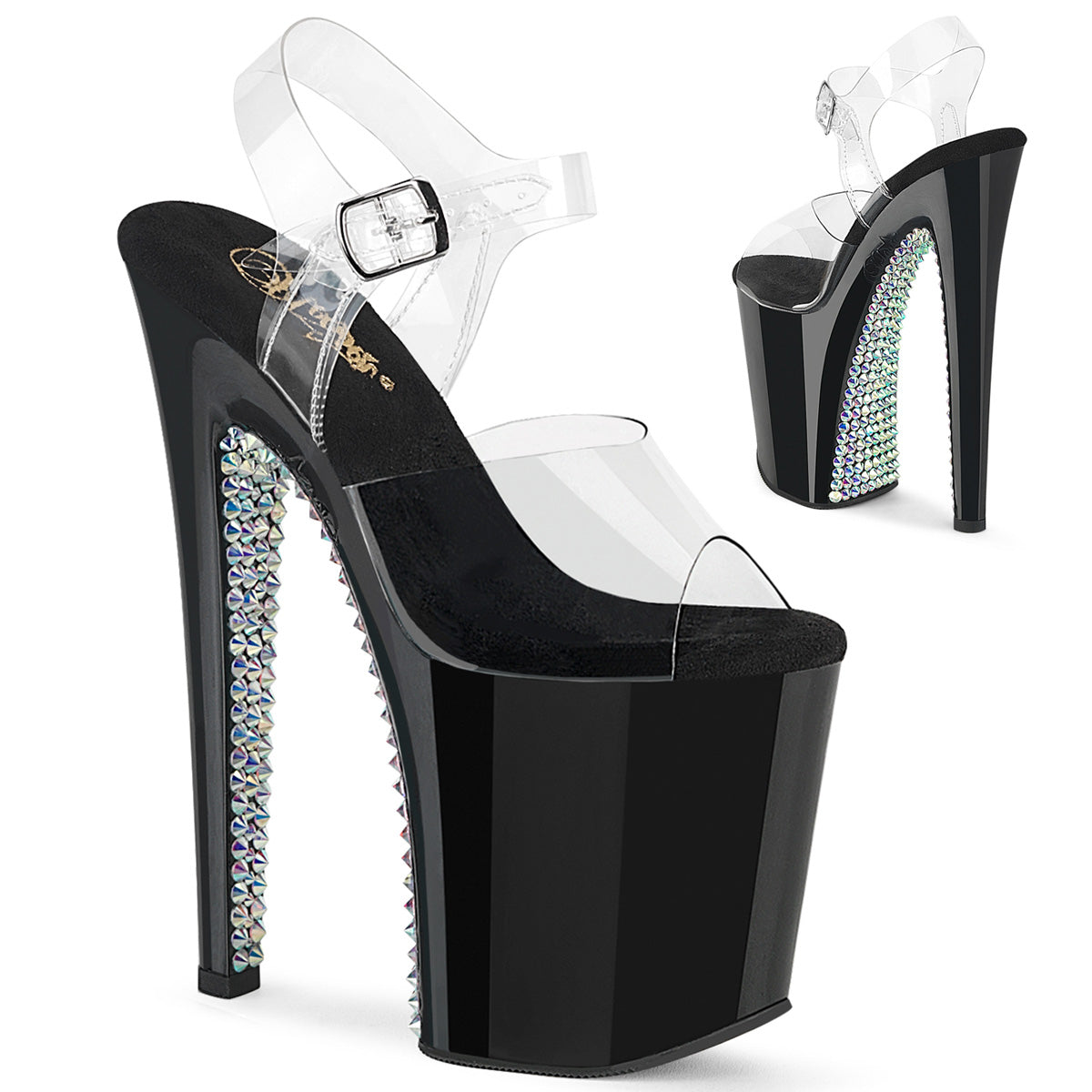 XTREME-808SPRS 8" Heel, 4" PF Ankle Strap Sandal w/ RS