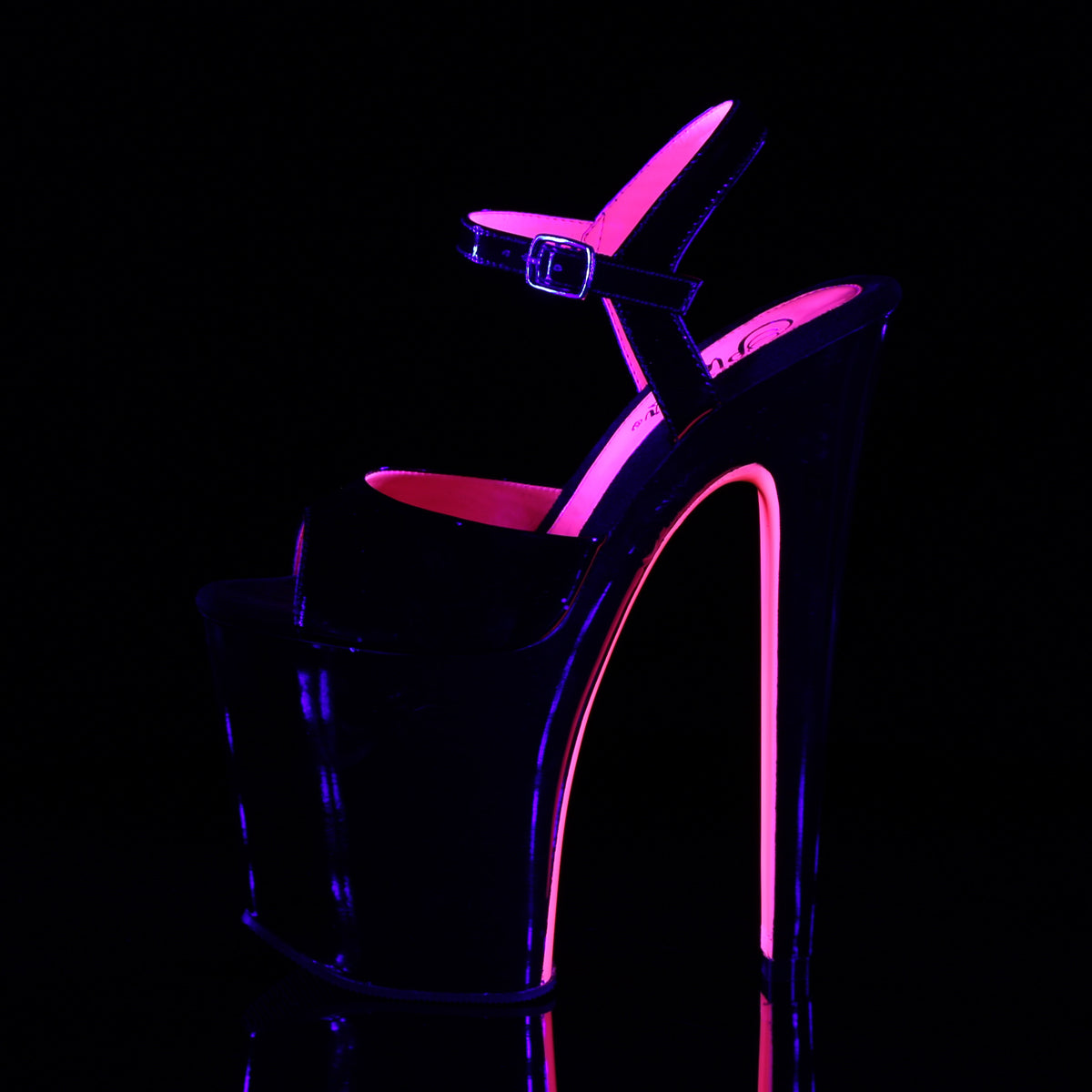 XTREME-809TT 8" Heel, 4" PF Two Tone Ankle Strap Sandal