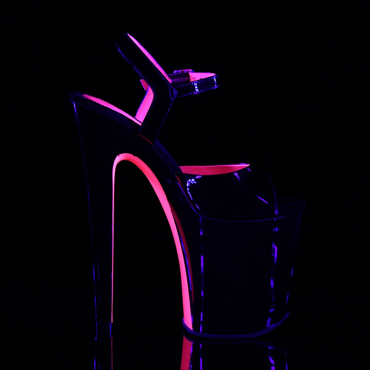 XTREME-809TT 8" Heel, 4" PF Two Tone Ankle Strap Sandal