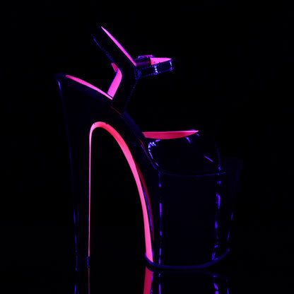 XTREME-809TT 8" Heel, 4" PF Two Tone Ankle Strap Sandal