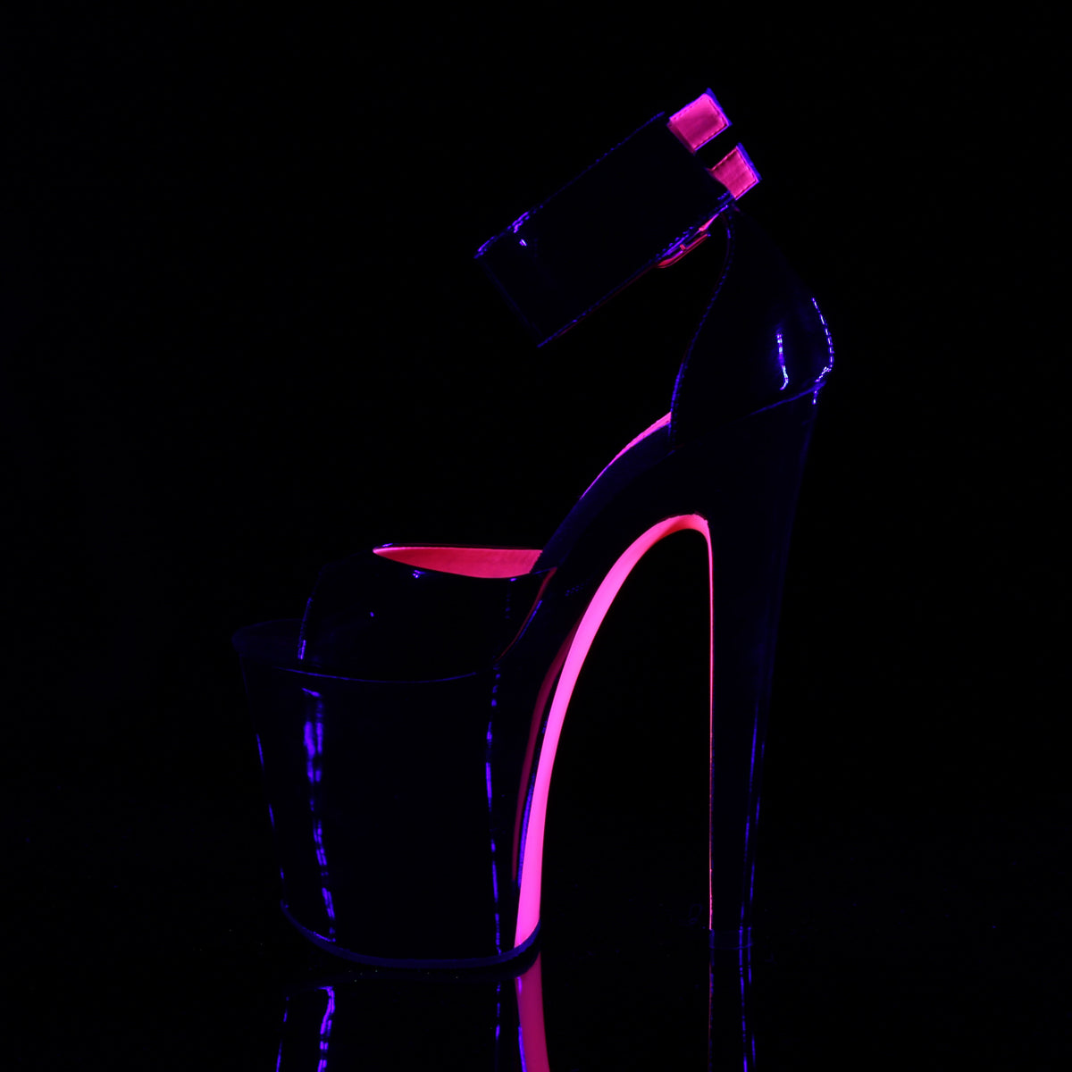 XTREME-875TT 8" Heel, 4" PF d' Orsay Sandal w/ Ankle Cuff