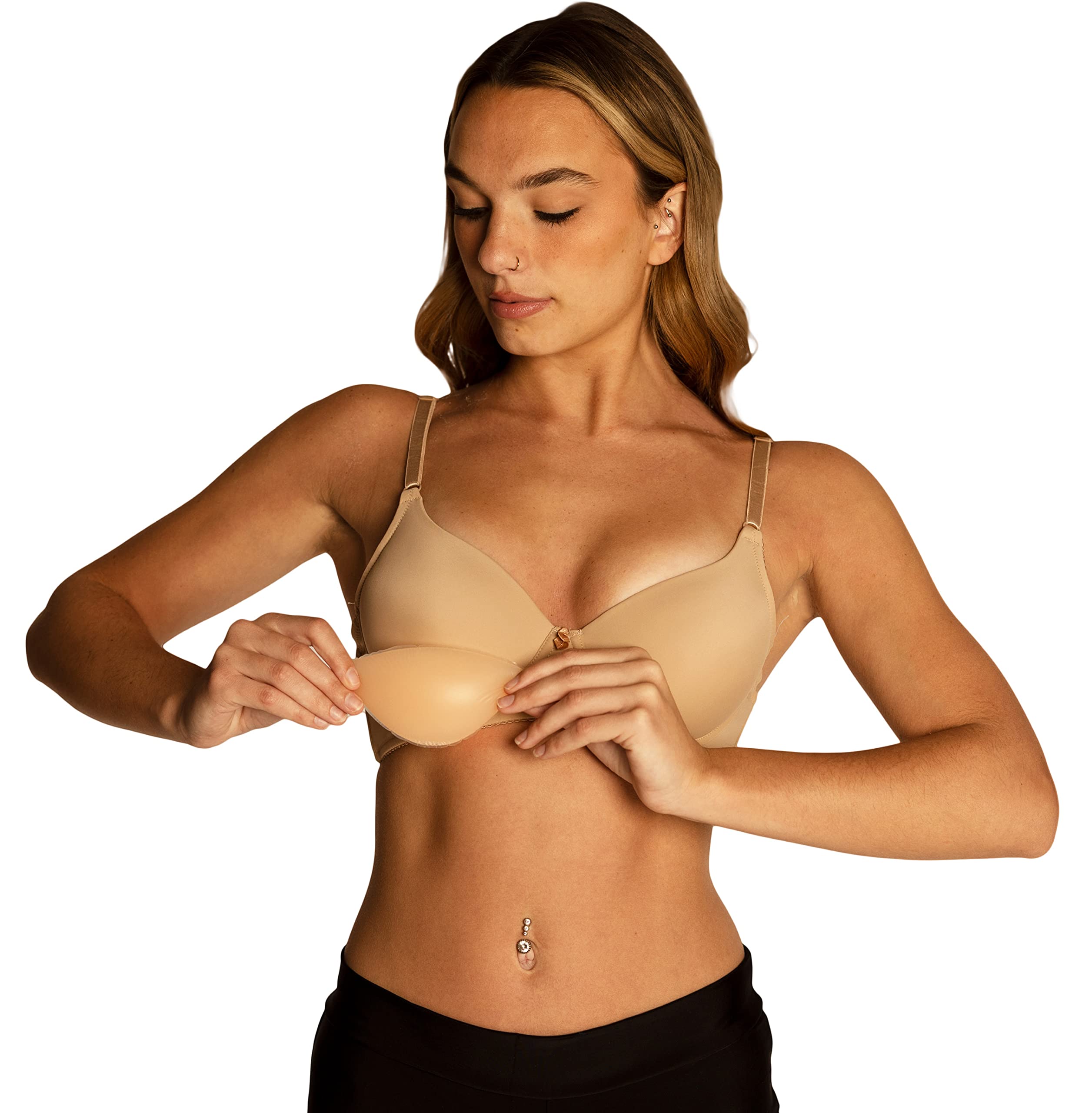  ENVY BODY SHOP Black Women's special shaper seamless sleeping  bra Breast push up and control Bustiers (M) : Clothing, Shoes & Jewelry