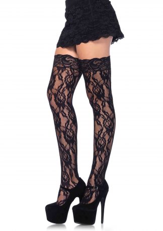 Lace Thi Hi with Lace Top O/S BLACK