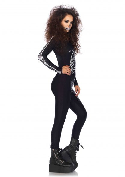 X-Ray Skeleton Catsuit With Zipper Back