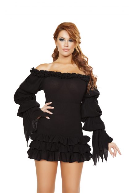 Ruffled Pirate Dress with Sleeves & Multi Layered Skirt RM-4770