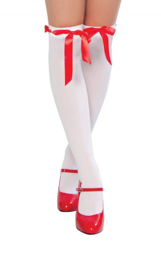 Thigh High Ribbon Weave with Eyelet Stockings RM-STC211