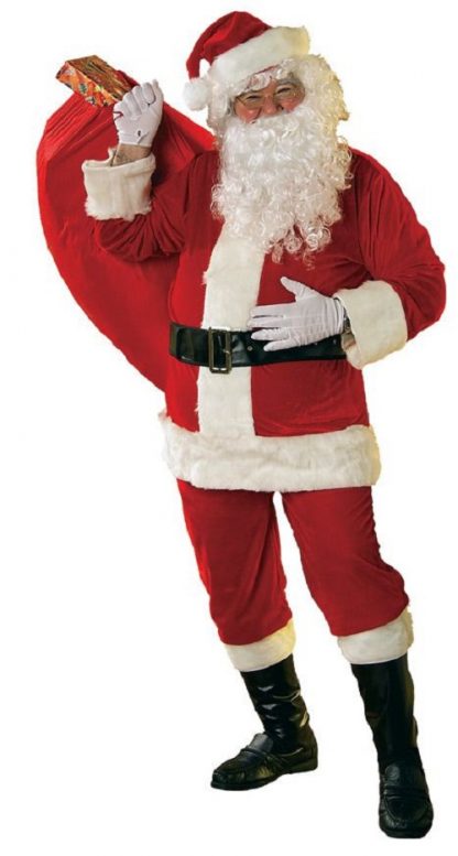 Soft Velour Adult Santa Suit with Faux Fur Trim RB-23320
