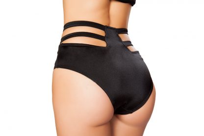 Solid High-Waisted Strapped Shorts RM-SH3321