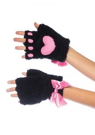 Plush Kitty Paw Fingerless Glove LA-2170