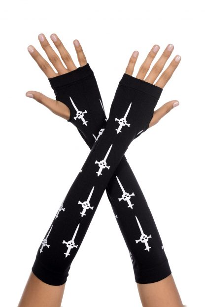 Gothic Cross Fingerless Gloves ML-468