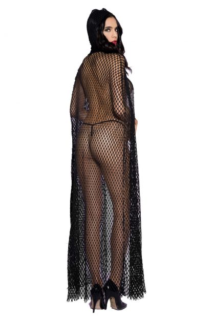 Fishnet Cape With Attached Hood ML-53007
