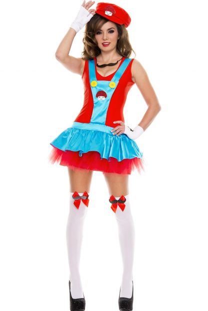 Red Playful Plumber Costume ML-70452