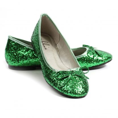 016-MILA-G Adult Glitter Flat With Bow