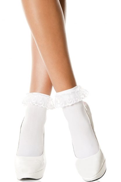 Lace Ruffle Opaque Anklet