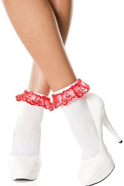 Lace Ruffle Opaque Anklet