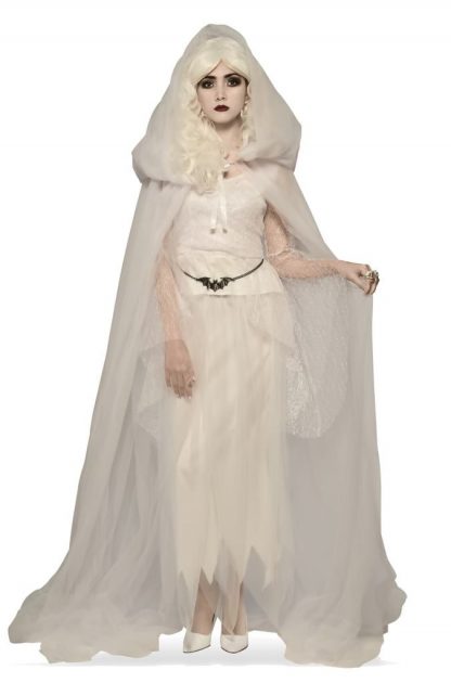 Adult White Hooded Cape