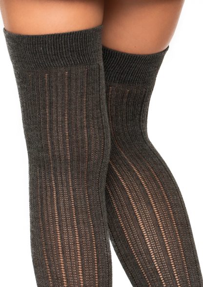 Spandex Rib Knit Over The Knee Socks