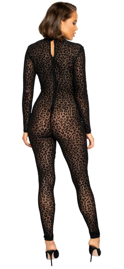 Roma Costume Velvet Leopard Bodysuit