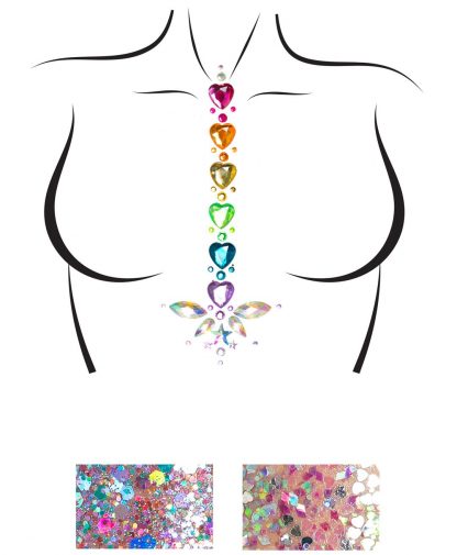 Adore Adhesive Body Jewels Sticker And Two 3g Body Glitter Packets