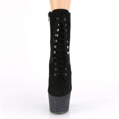 ADORE-1020FSMG Lace-Up Front Ankle Boot with Side Zip