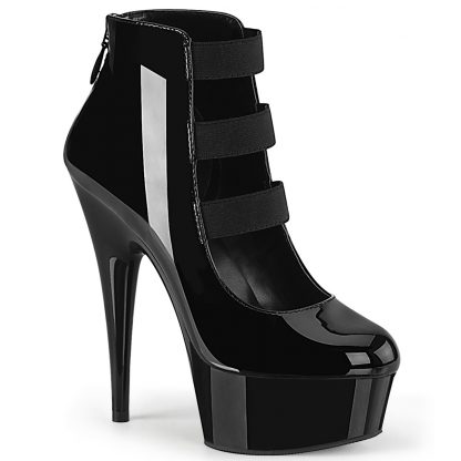DELIGHT-684 Strappy Ankle Bootie Sandal with Back Zip