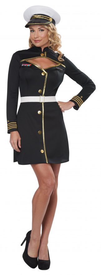 Black Navy Captain Adult Costume