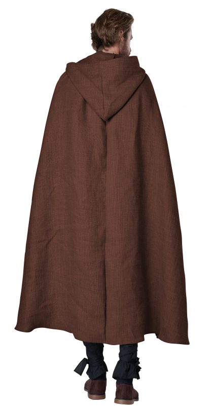 Brown Hooded Cloak Adult Costume