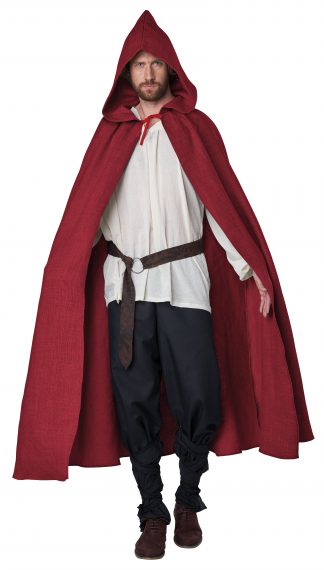 Red Hooded Cloak Adult Costume