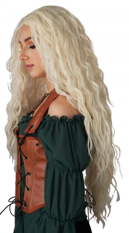 Icy Blonde Renaissance Maiden Wig