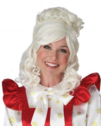 Mrs Claus Wig And Bun Clip Costume
