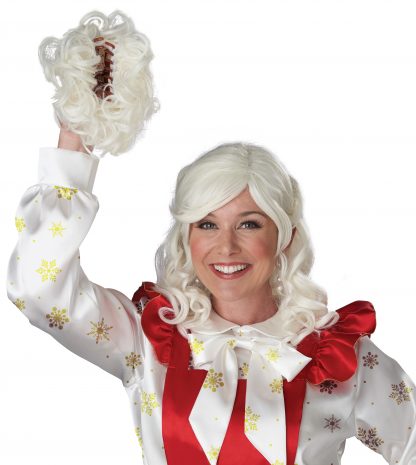 Mrs Claus Wig And Bun Clip Costume