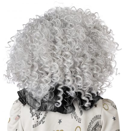 Gray Corkscrew Clown Curls Wig