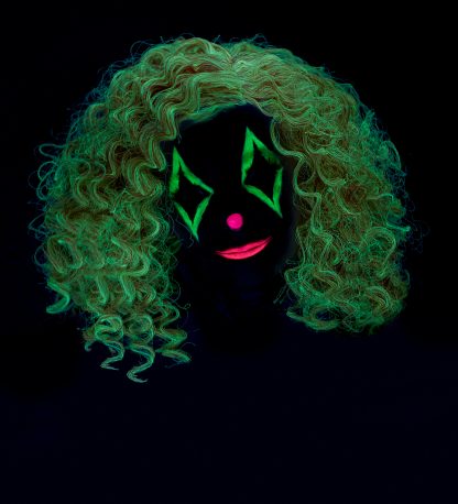 Glow In The Dark Curly Clown Wig