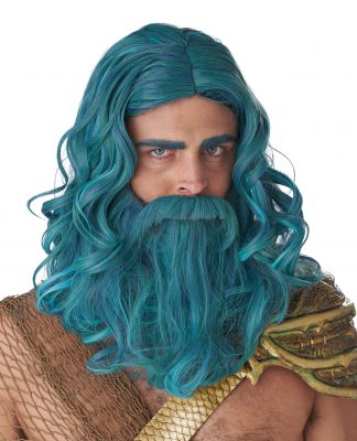 Ocean King Wig And Beard Set