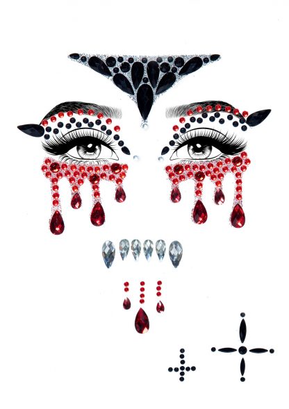 Vampire Adhesive Face Jewels Sticker