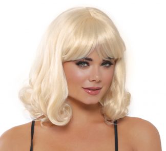 Mid-Length Blonde Curly Wig