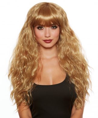 Long Relaxed Beach Wave Wig With Bangs