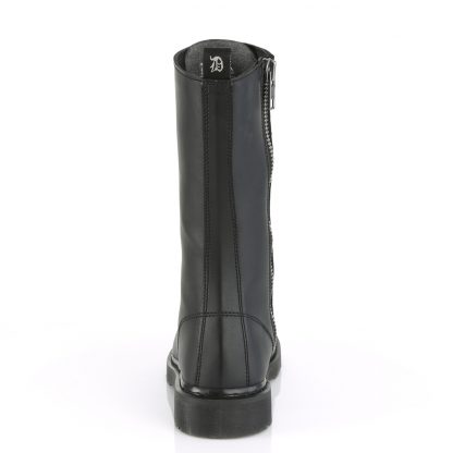 Demonia BOLT-300 1 1/4" Heel 14-Eyelet Mid Calf Unisex Vegan Boot Side Zip