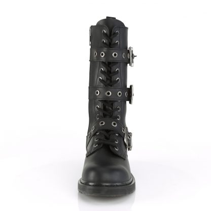 Demonia BOLT-330 1 1/4" Heel 14 Eyelet Mid-Calf Combat Boot Side Zip