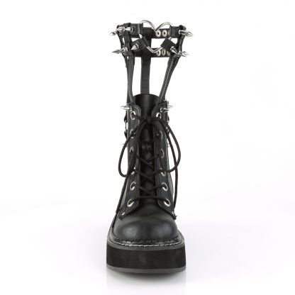 Demonia EMILY-357 2" PF Ankle Boot with Calf High Leg Brace Inner Metal Zipper