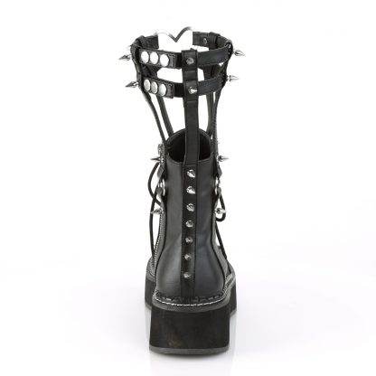 Demonia EMILY-357 2" PF Ankle Boot with Calf High Leg Brace Inner Metal Zipper